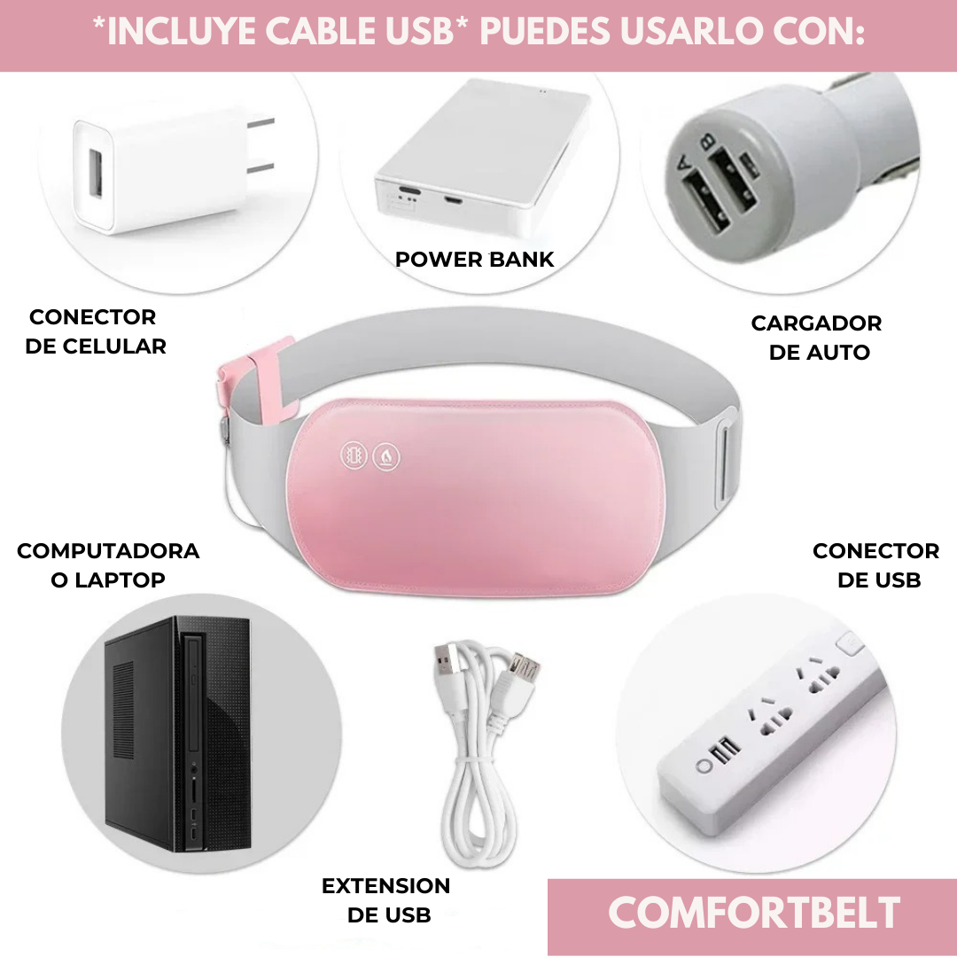 ComfortBelt | 😍 Banda térmica para cólicos 💟 | ¡No más días difíciles!
